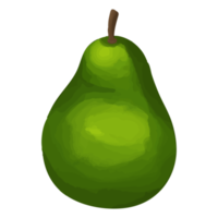 akvarell avokado, handmålad frukt clipart png