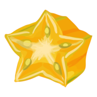 Watercolor Star apple, Hand painted fruit clipart png