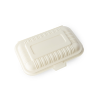 Recorte de caja de comida para llevar ecológica biodegradable, archivo png