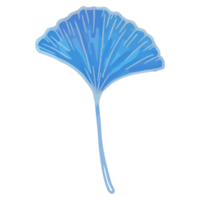 aquarel blad, blauwe bladeren clipart png