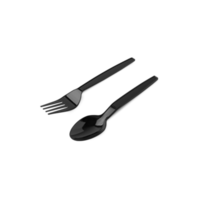 Plastic cutlery cutout, Png file