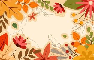 otoño floral fondo de otoño vector
