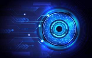 Eye Cyber Circuit Future Technology Background vector