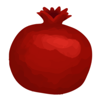 akvarell granatäpple, handmålad frukt clipart png