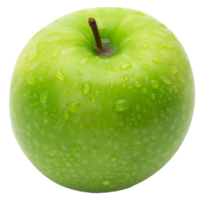 Green apple cutout, Png file