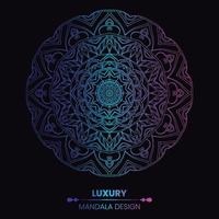 Luxury ornamental mandala design background in multicolor vector