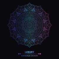 Luxury ornamental mandala design background in multicolor vector