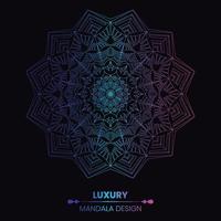 Luxury ornamental mandala design background in multicolor vector