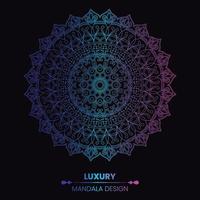 Luxury ornamental mandala design background in multicolor vector