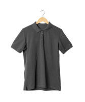maquete de camisa polo cinza pendurada, arquivo png