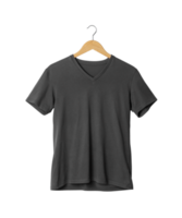 Gray T shirt mockup hanging, Png file