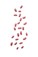 Falling red beans cutout, Png file