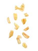 Falling banana chips cutout, Png file