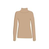 autumn clothes warm beige long sleeve sweater vector