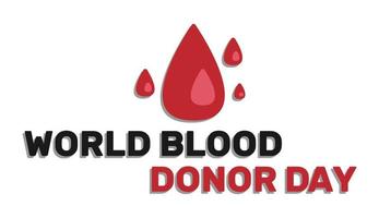 concepto del día mundial del donante de sangre sobre fondo blanco vector