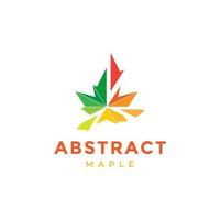 colorful fresh maple abstract logo design vector graphic symbol icon illustration creative idea