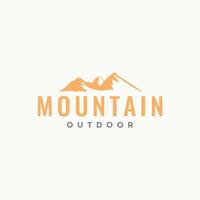 simple mountain outdoor isolated logo design vector graphic symbol icon illustration creative idea