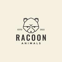 head line minimal racoon logo design vector graphic symbol icon illustration creative idea