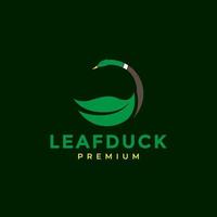 minimal duck colorful with leaf wings logo design vector graphic symbol icon illustration creative idea