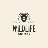 wild life head lion hipster logo design vector graphic symbol icon illustration creative idea