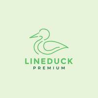 line minimal duck modern logo design vector graphic symbol icon illustration creative idea