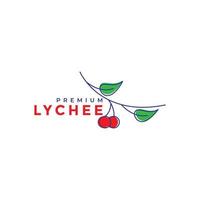 line abstract branch lychee logo design vector graphic symbol icon illustration creative idea