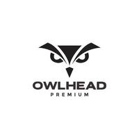 minimal head eyes owl modern logo design vector graphic symbol icon illustration creative idea