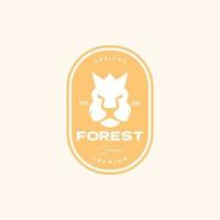 colored vintage head forest king crown logo design vector graphic symbol icon illustration creative idea