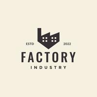 hipster factory logo design vector graphic symbol icon illustration creative idea