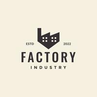 hipster factory logo design vector graphic symbol icon illustration creative idea