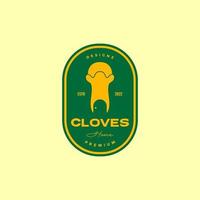 colored clove badge vintage logo design vector graphic symbol icon illustration creative idea