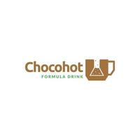 taza taza chocolate laboratorio logotipo diseño vector gráfico símbolo icono ilustración idea creativa