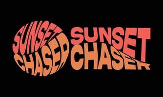Sunset Chaser T Shirt Design. Beach Shirt. vector