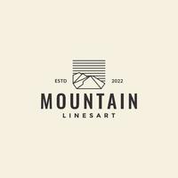 line polygon mountain with sky logo design vector graphic symbol icon illustration creative idea