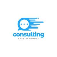 bubble chat consulting talk fast logo logo design vector graphic symbol icon illustration creative idea