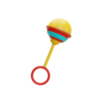 rattle toys illustration 3d png