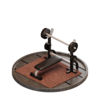 gym equipment illustration 3d png