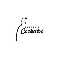 diseño de logotipo de cacatúa de pájaro de forma moderna mínima símbolo gráfico vectorial icono ilustración idea creativa vector