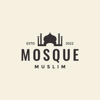 simple dome mosque hipster logo design vector graphic symbol icon illustration creative idea