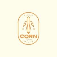 colored badge with corn logo design vector graphic symbol icon illustration creative idea