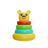 stacking toys illustration 3d png