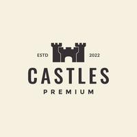 hipster simple castle monument logo design vector graphic symbol icon illustration creative idea