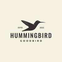 isolated simple hipster flying hummingbird logo design vector graphic symbol icon illustration creative idea