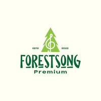 tree with music note song logo design vector graphic symbol icon illustration creative idea