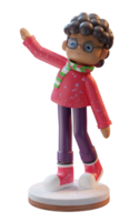 3D Illustration Character, Happy Merry Christmas, used for web, app, infographic, print, etc png