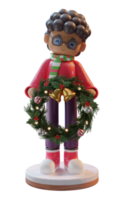 personaje de ilustración 3d, feliz navidad, usado para web, aplicación, infografía, impresión, etc. png