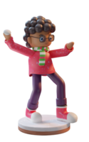 3D Illustration Character, Happy Merry Christmas, used for web, app, infographic, print, etc png