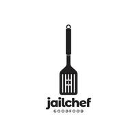 cárcel chef diseño de logotipo gráfico vectorial símbolo icono ilustración idea creativa vector