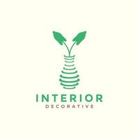 geometric bottle vase pot interior plant logo design vector graphic symbol icon illustration creative idea