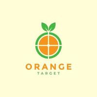 focus target orange fruit logo design vector graphic symbol icon illustration creative idea